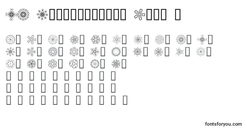 Czcionka JI Kaleidoscope Bats 5 – alfabet, cyfry, specjalne znaki