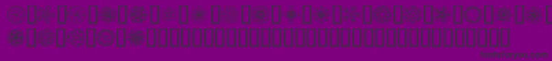 JI Kaleidoscope Bats 5 Font – Black Fonts on Purple Background