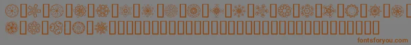 JI Kaleidoscope Bats 5 Font – Brown Fonts on Gray Background