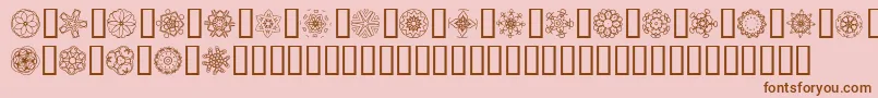 JI Kaleidoscope Bats 5 Font – Brown Fonts on Pink Background