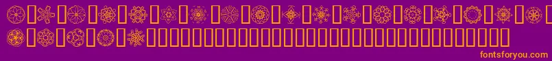 JI Kaleidoscope Bats 5 Font – Orange Fonts on Purple Background