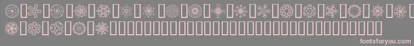 JI Kaleidoscope Bats 5 Font – Pink Fonts on Gray Background