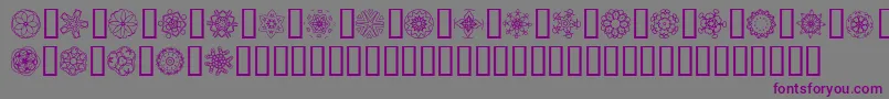 JI Kaleidoscope Bats 5 Font – Purple Fonts on Gray Background