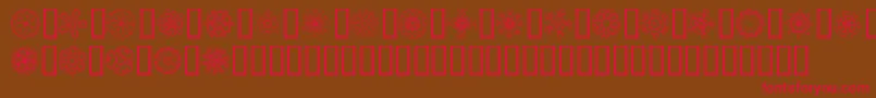 JI Kaleidoscope Bats 5 Font – Red Fonts on Brown Background