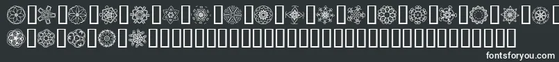 Шрифт JI Kaleidoscope Bats 5 – белые шрифты на чёрном фоне
