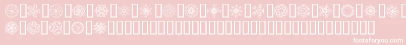 fuente JI Kaleidoscope Bats 5 – Fuentes Blancas Sobre Fondo Rosa