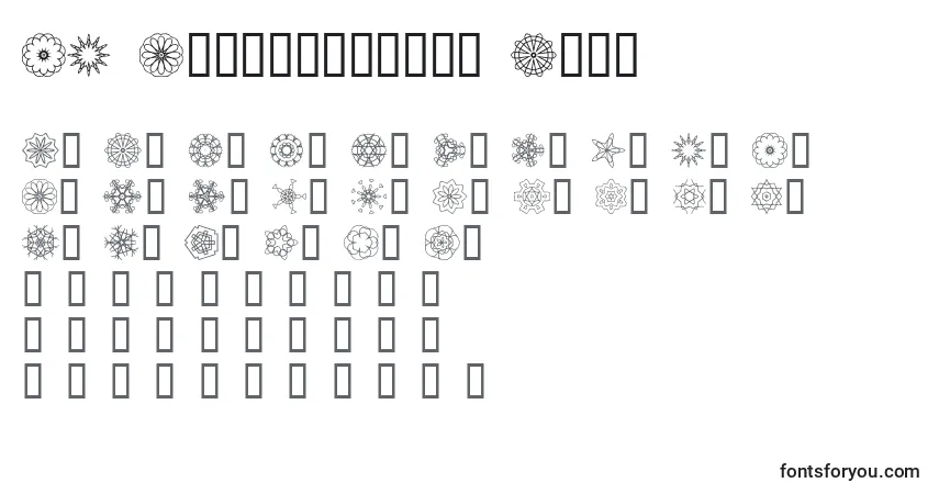 Schriftart JI Kaleidoscope Bats – Alphabet, Zahlen, spezielle Symbole