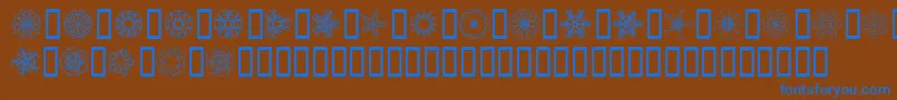 JI Kaleidoscope Bats Font – Blue Fonts on Brown Background