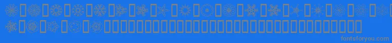 JI Kaleidoscope Bats Font – Gray Fonts on Blue Background