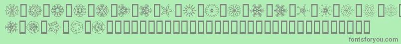 JI Kaleidoscope Bats Font – Gray Fonts on Green Background
