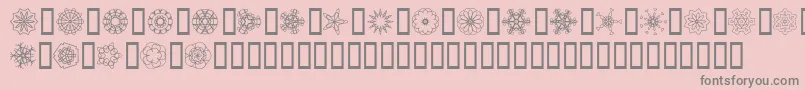 JI Kaleidoscope Bats Font – Gray Fonts on Pink Background