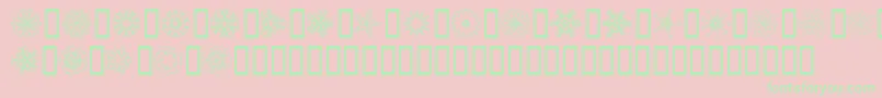 JI Kaleidoscope Bats Font – Green Fonts on Pink Background
