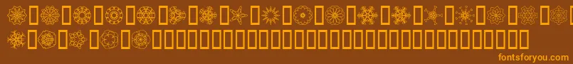 JI Kaleidoscope Bats Font – Orange Fonts on Brown Background