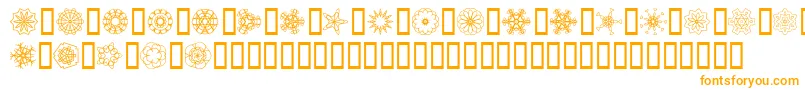 JI Kaleidoscope Bats Font – Orange Fonts on White Background