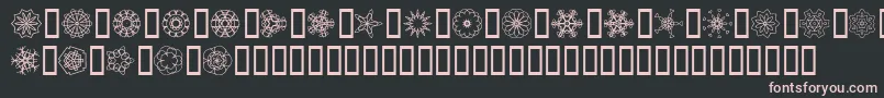 JI Kaleidoscope Bats Font – Pink Fonts on Black Background