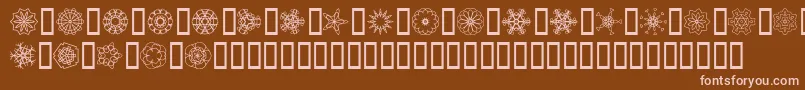 JI Kaleidoscope Bats Font – Pink Fonts on Brown Background