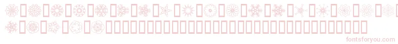 Шрифт JI Kaleidoscope Bats – розовые шрифты на белом фоне