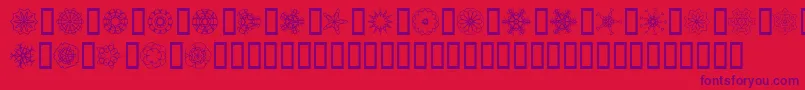 JI Kaleidoscope Bats Font – Purple Fonts on Red Background