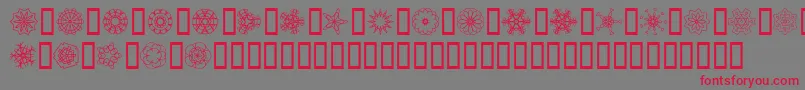 JI Kaleidoscope Bats Font – Red Fonts on Gray Background