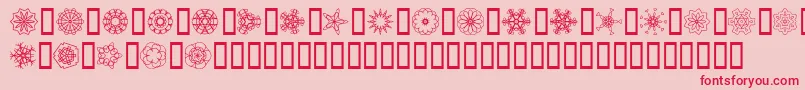 JI Kaleidoscope Bats Font – Red Fonts on Pink Background