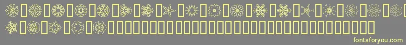 Шрифт JI Kaleidoscope Bats – жёлтые шрифты на сером фоне