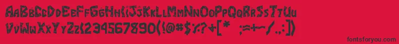 JI Margarita Font – Black Fonts on Red Background