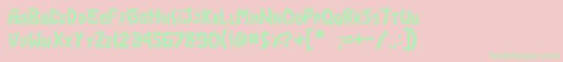 JI Margarita Font – Green Fonts on Pink Background