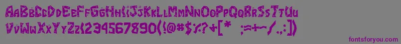 Шрифт JI Margarita – фиолетовые шрифты на сером фоне