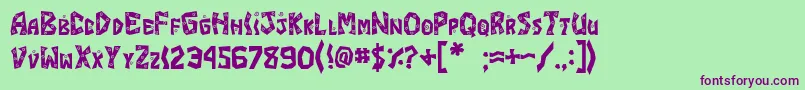JI Margarita Font – Purple Fonts on Green Background