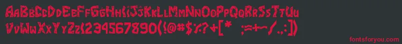 JI Margarita Font – Red Fonts on Black Background