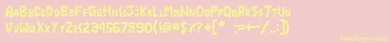 JI Margarita Font – Yellow Fonts on Pink Background