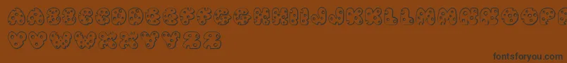 JI Swiss Cheese Font – Black Fonts on Brown Background