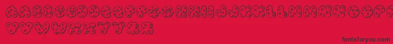 JI Swiss Cheese Font – Black Fonts on Red Background