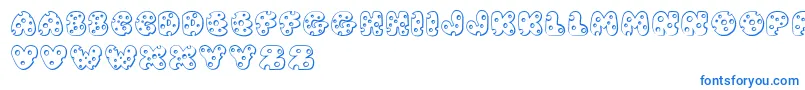 JI Swiss Cheese-Schriftart – Blaue Schriften