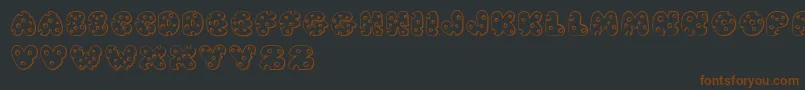 JI Swiss Cheese Font – Brown Fonts on Black Background