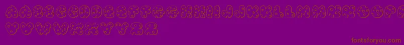 JI Swiss Cheese Font – Brown Fonts on Purple Background