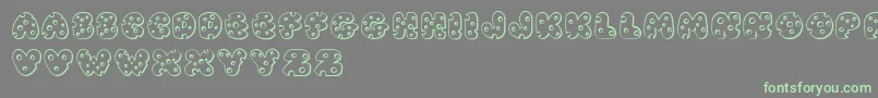 JI Swiss Cheese Font – Green Fonts on Gray Background