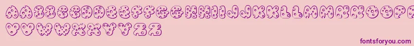 JI Swiss Cheese Font – Purple Fonts on Pink Background