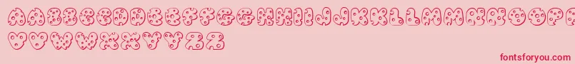 JI Swiss Cheese Font – Red Fonts on Pink Background
