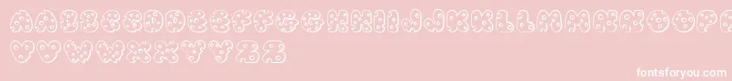 JI Swiss Cheese Font – White Fonts on Pink Background