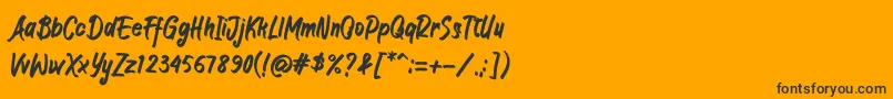 JIANGKRIK Font – Black Fonts on Orange Background