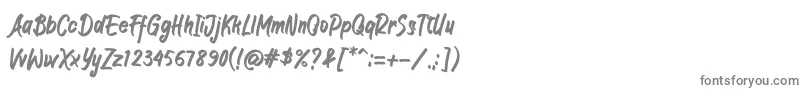Шрифт JIANGKRIK – серые шрифты на белом фоне