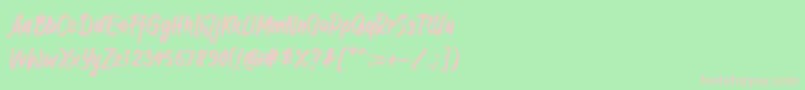 Шрифт JIANGKRIK – розовые шрифты на зелёном фоне