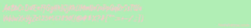 JIANGKRIK Font – Pink Fonts on Green Background