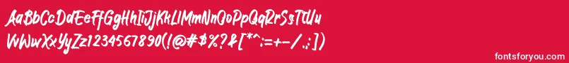 JIANGKRIK Font – White Fonts on Red Background