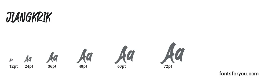 JIANGKRIK Font Sizes