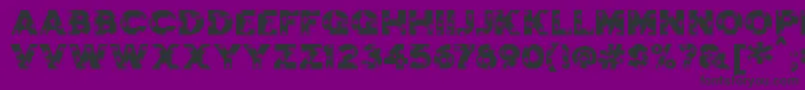 jigsaw trouserdrop Font – Black Fonts on Purple Background