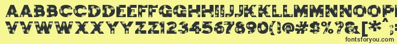 jigsaw trouserdrop Font – Black Fonts on Yellow Background