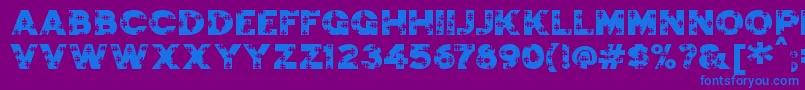 jigsaw trouserdrop Font – Blue Fonts on Purple Background