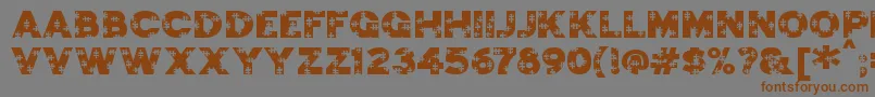 jigsaw trouserdrop Font – Brown Fonts on Gray Background